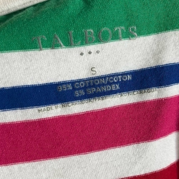 Talbots • Rainbow Multi Colored Stripe Tank Top - Picture 5 of 5